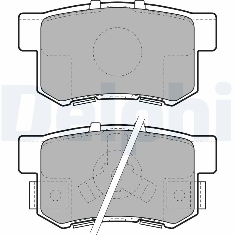 DELPHI HONDA тормозные колодки задн.Accord 2.2/2.4 08-,CR-V II 01-