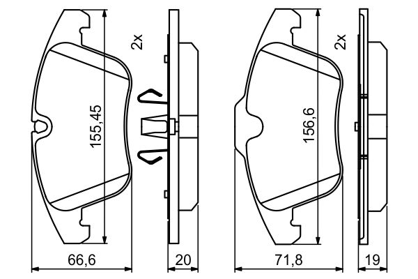 BOSCH 0 986 494 830 Brake Pad Set, disc brake