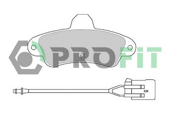 Комплект гальмівних накладок, дискове гальмо, Profit 5000-0913