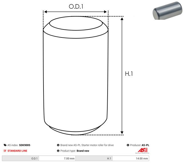 Remondikomplekt, Starter, AS-PL SDK9005