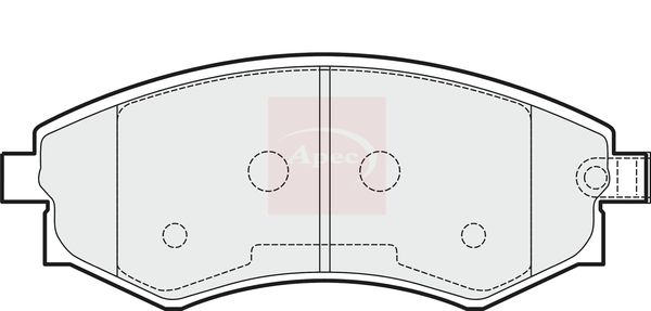 APEC Brake Pad Set, disc brake PAD1504