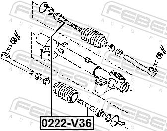 FEBEST 0222-V36 Inner Tie Rod