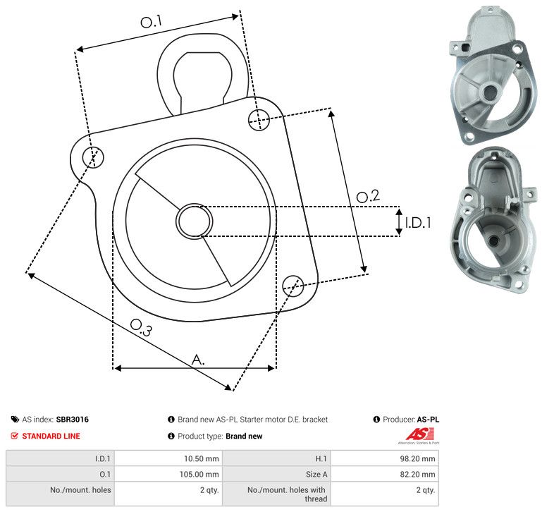AS-PL SBR3016 Starter Lid, carburettor