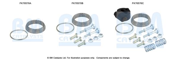 BM CATALYSTS szerelőkészlet, kipufogócső FK70570