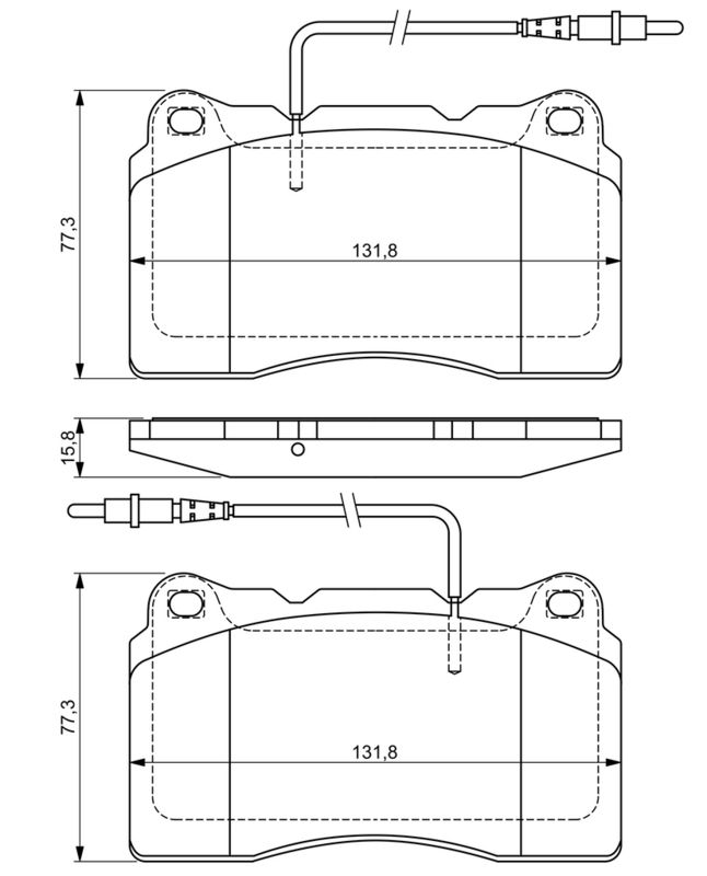 Piduriklotsi komplekt, ketaspidur, BOSCH 0 986 424 738
