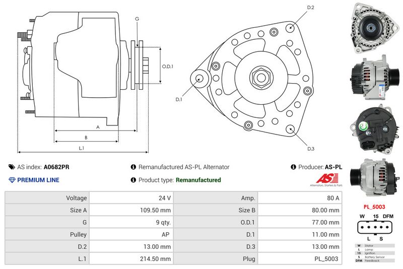 AS-PL A0682PR Alternator