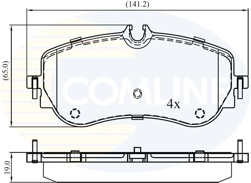 Комплект гальмівних накладок, дискове гальмо, Comline CBP02387