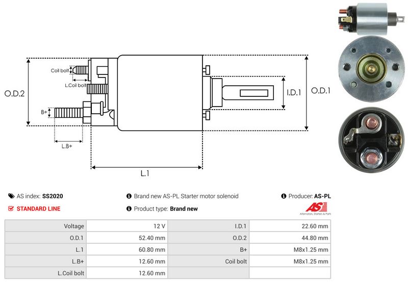 AS-PL SS2020 Solenoid Switch, starter