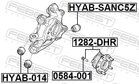 FEBEST HYAB-014 Mounting, control/trailing arm