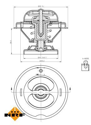 NRF 725074 Thermostat, coolant