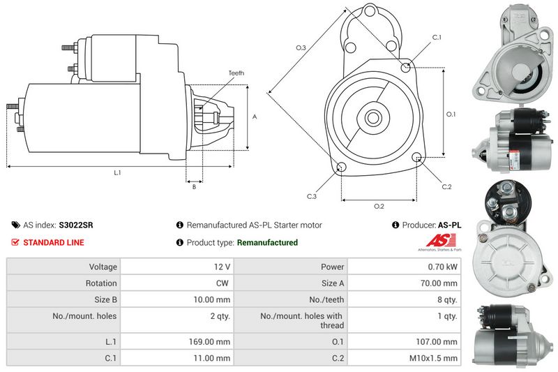 AS-PL S3022SR Starter
