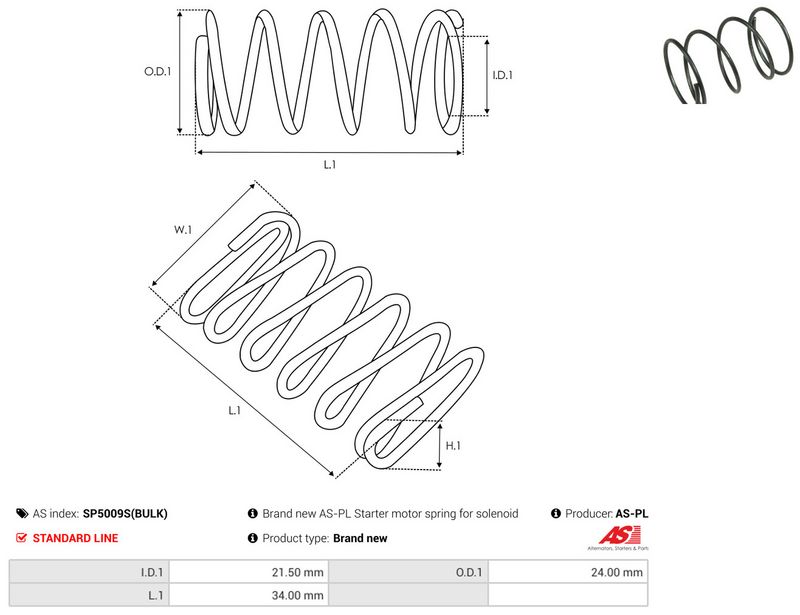 AS-PL SP5009S(BULK) Repair Kit, starter