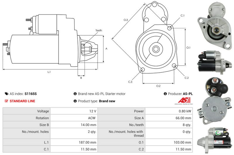 AS-PL S1165S Starter