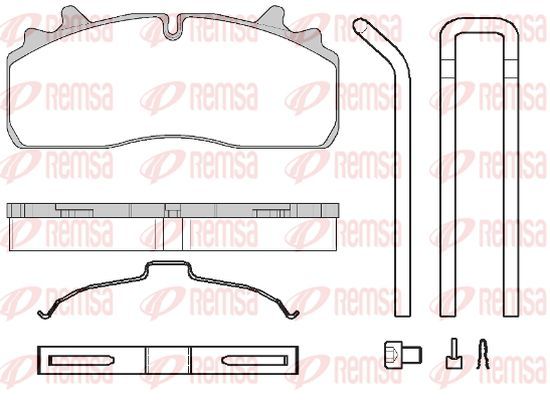Sada brzdových destiček, kotoučová brzda JCA1726.80