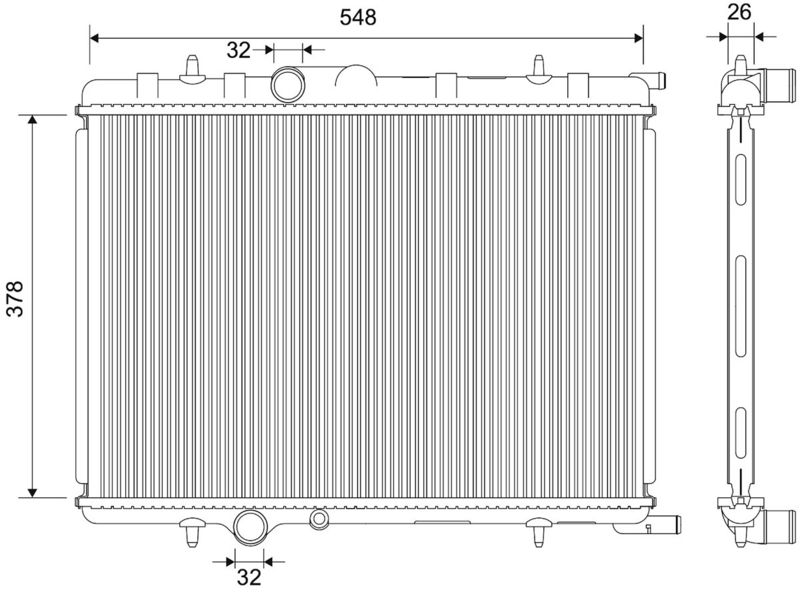 Radiateur+refroidissement+du+moteur VALEO 732892