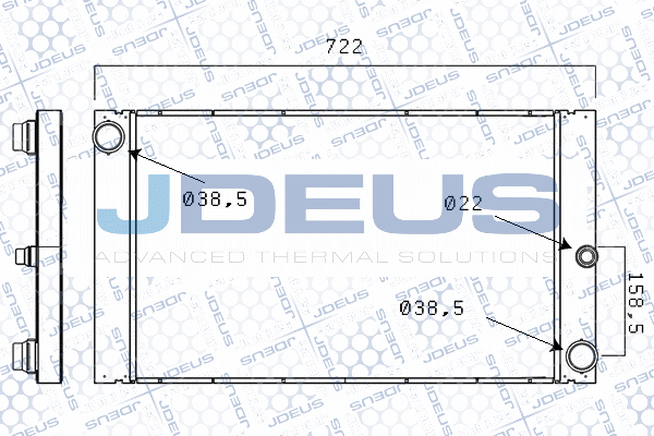 JDEUS hűtő, motorhűtés M-005025A