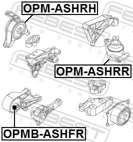 Опора, двигун, Febest OPM-ASHRH