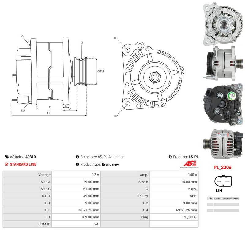Generaator, AS-PL A0310