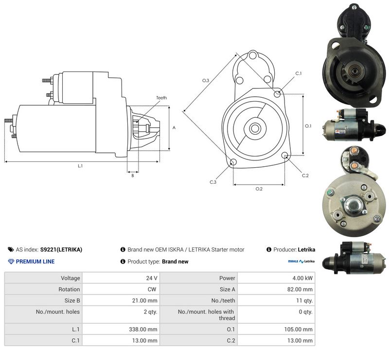 AS-PL S9221(LETRIKA) Starter
