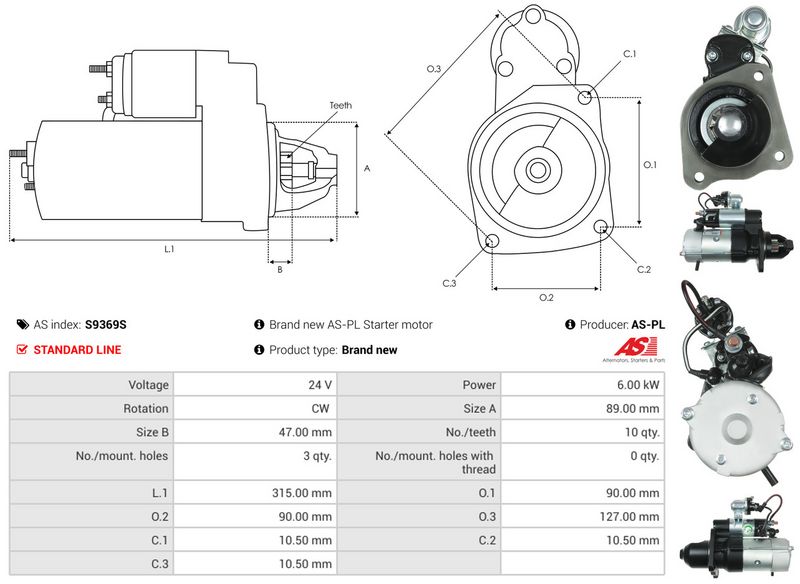 AS-PL S9369S Starter