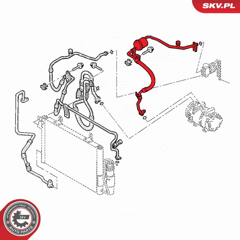 ESEN SKV 43SKV519 High-pressure Line, air conditioning