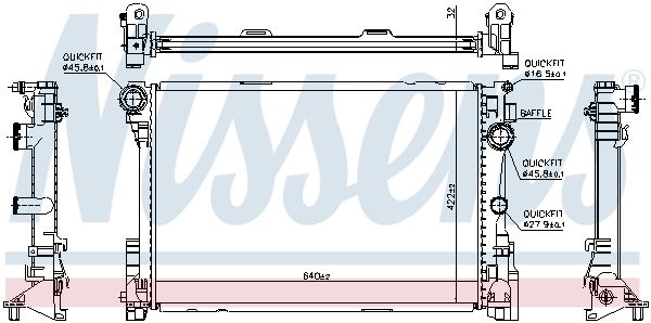 NISSENS 67167 Radiator, engine cooling