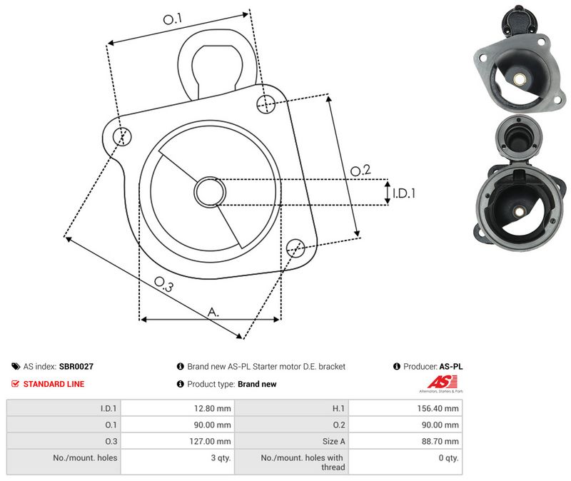 AS-PL SBR0027 Starter Lid, carburettor