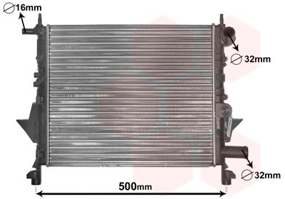 VAN WEZEL hűtő, motorhűtés 43002217