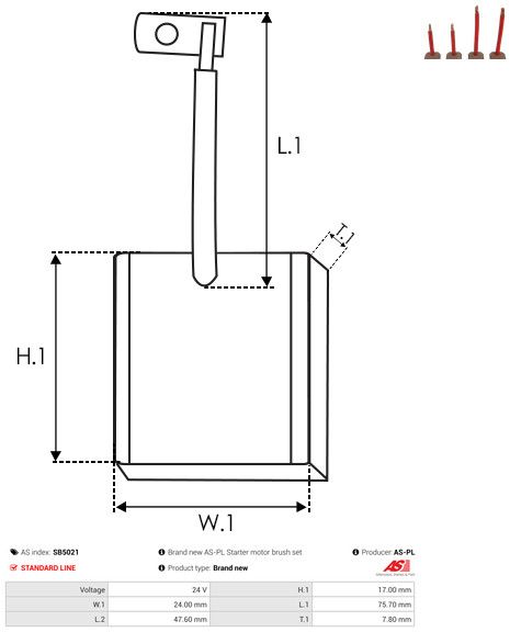 Süsinikuhari, starter, AS-PL SB5021