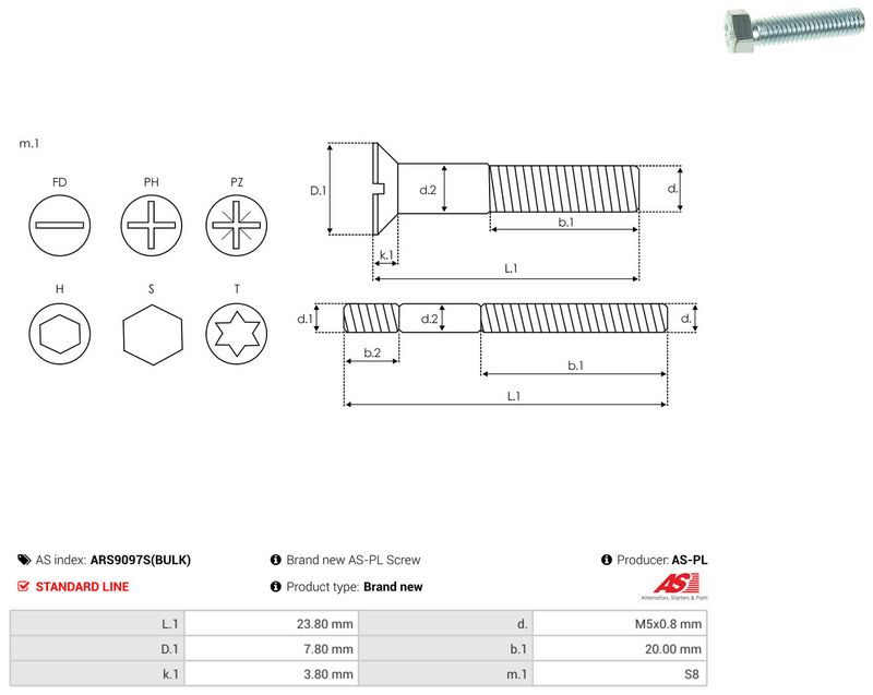 AS-PL ARS9097S(BULK) Repair Set, alternator