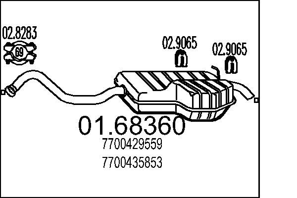 MTS hátsó hangtompító 01.68360