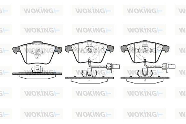 Комплект гальмівних накладок, дискове гальмо, Woking P8643.12