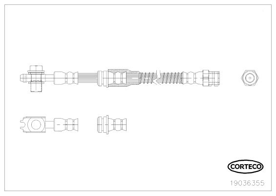 Гальмівний шланг, Corteco 19036355
