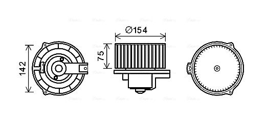 AVA QUALITY COOLING Utastér-ventilátor MS8620