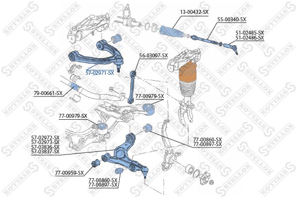 STELLOX 57-02971-SX Control/Trailing Arm, wheel suspension