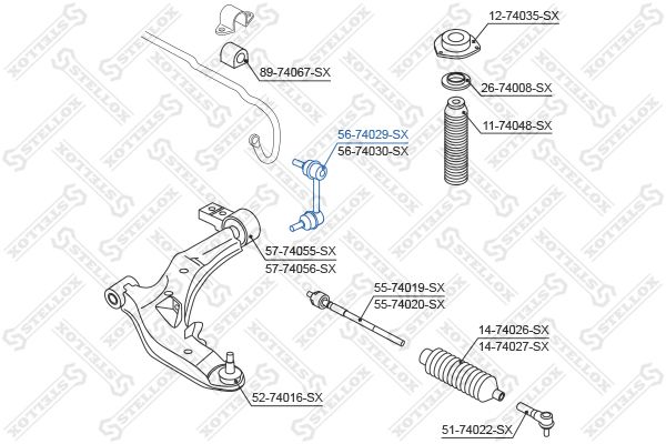 STELLOX 56-74029-SX Link/Coupling Rod, stabiliser bar