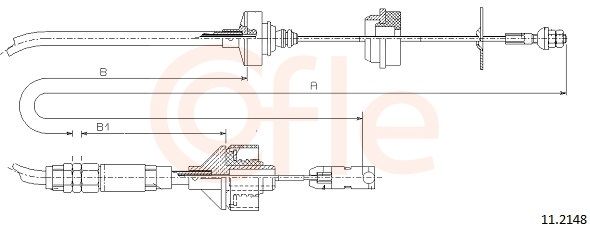 Тросовий привод, привод зчеплення, Cofle 11.2148