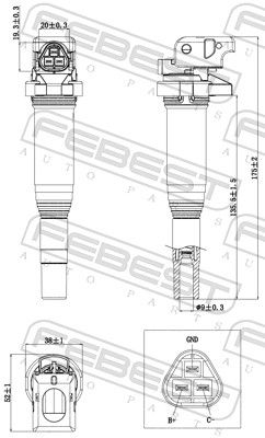 FEBEST 19640-001 Ignition Coil