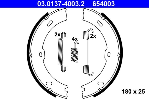 Set saboti frana, frana de mana 03.0137-4003.2 ATE