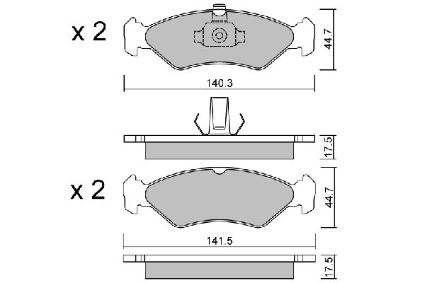 AISIN fékbetétkészlet, tárcsafék BPFO-1011