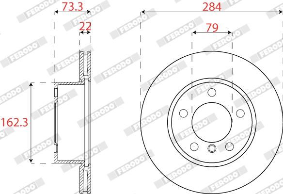 FERODO DDF2196C Brake Disc