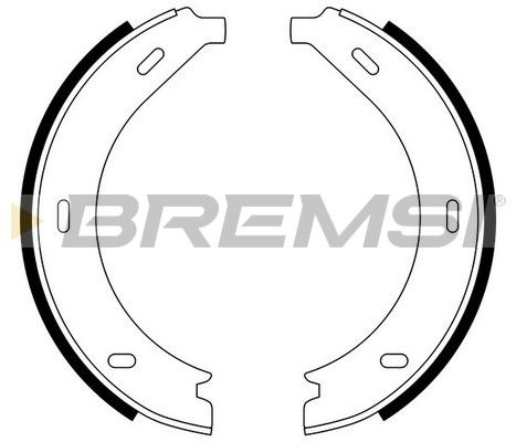 Комплект гальмівних колодок, стоянкове гальмо, Bremsi GF0305