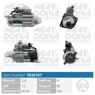 MEAT & DORIA Startmotor / Starter 5030167