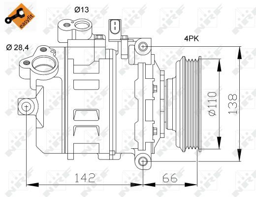 NRF 32106 Compressor, air conditioning