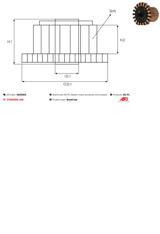 AS-PL SAC0004 Armature, starter