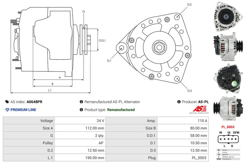 AS-PL A0648PR Alternator