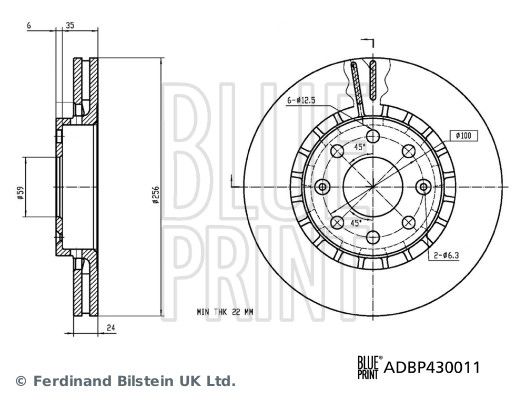 BLUE PRINT ADBP430011 Brake Disc