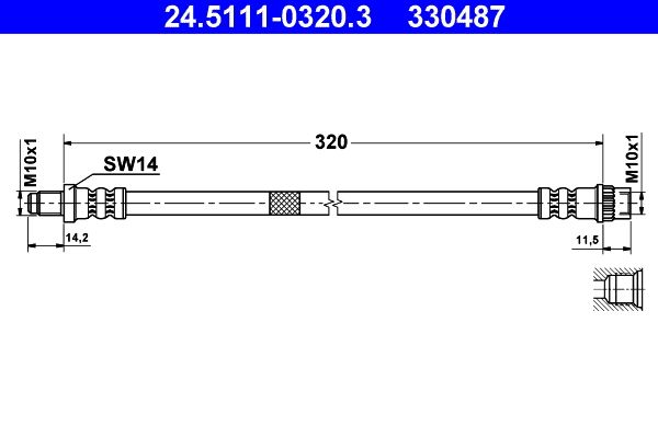 ATE fékcső 24.5111-0320.3