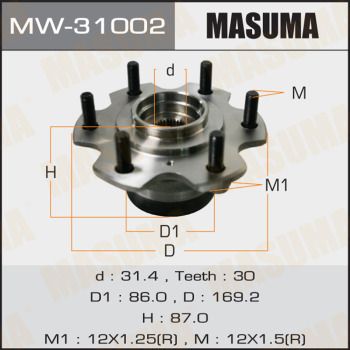 Комплект колісних підшипників, Masuma MW31002