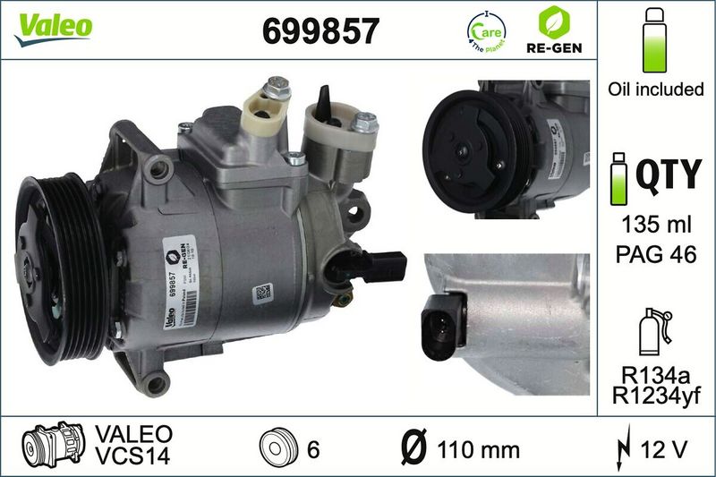 компресор, климатизация VALEO